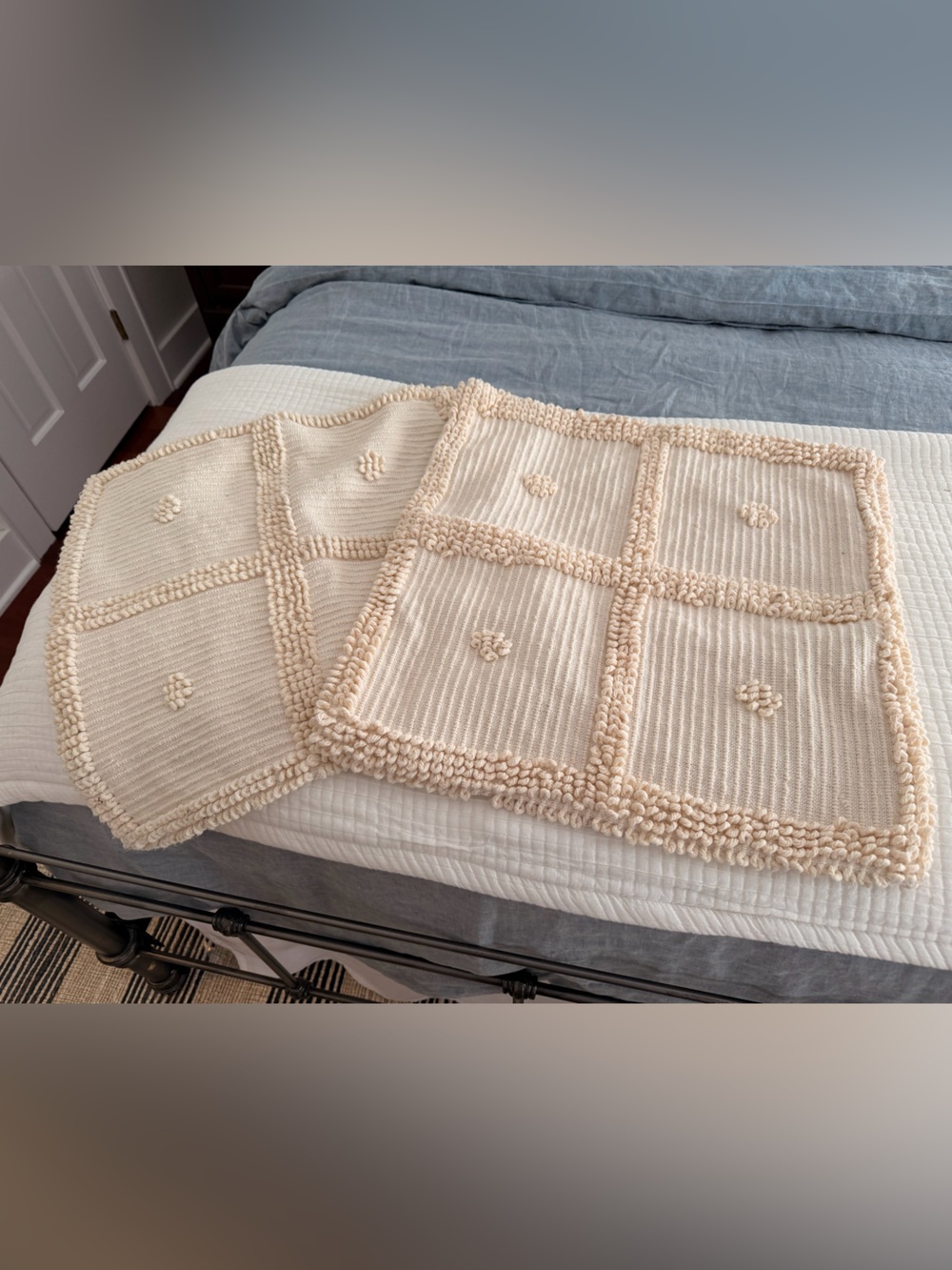 Tufted Throw Pillow Covers.  NWT
